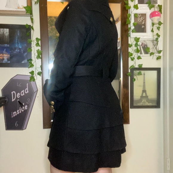 BEAUTIFUL Thick Heavy High Quality Wool Winter Snow Cold Weather Layered Coat - Picture 6 of 13